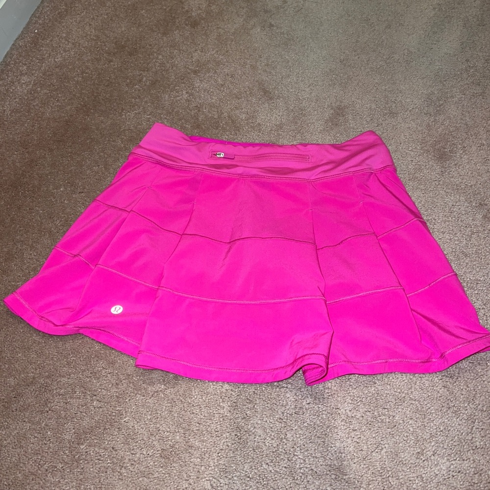 Lululemon pow pink pace rival skirt size 4 tall